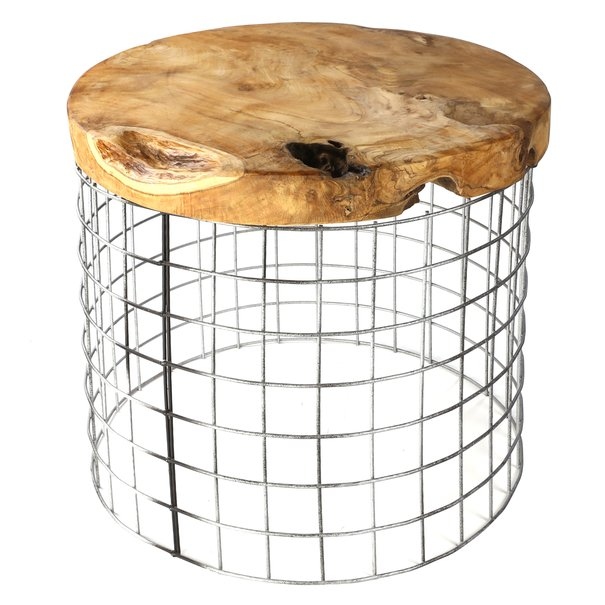 Přístavný stolek TRIEN 1 teakové dřevo/kov
